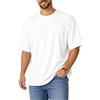 Re Tech UK - Maglietta da uomo oversize in cotone - T-shirt pesante tinta unita da uomo UK - T-shirt casual da palestra da uomo - 205 g/m², bianco, XXL