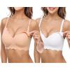Bresdk Reggiseno Allattamento Reggiseno Sonno Imbottito Borsa Ospele Bianco Beige M Pacco 2