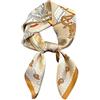 LumiSyne Sciarpe Di Seta Donna Foulard Quadrata 70×70cm Retro Stampato Motivo Geometriche Catena Lettere Leggera Raso Foulard Piccolo Fazzoletto Da Collo Fascia Per Capelli Bandane Copricapo