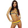 ROCK-IT Apparel I Bikini Push up da Donna I Set Bikini a Triangolo Premium I Design Azteco I [TaglieS-XL] I Costume da Bagno I Giallo - X-Large