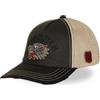 Von Dutch Cappello Uomo e Donna, Trucker Wild, Nero 12 | Unisex, Adulto 55,5-60cm, Effetto usato, Bambù, Chiusura Snapback, Fascia antisudore, Rete morbida, Visiera curva, Vintage