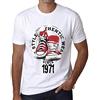 Ultrabasic One in the City Uomo Maglietta Stile Autentico dal 1971 - Authentic Style Since 1971 - 55 Anni Idea Regalo 55° Compleanno T-Shirt Anniversario Stampa Grafica Vintage Anno 1971 novità Bianco 4XL