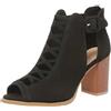 SYDUZAX Stivaletti da Donna con Tacco Medio Basso e Tacco Largo Comfort Smart Office Formal Work Party Occasion Scarpe con Tacco Aperte e Stringate Sandali Donna Estive Comode