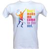 Generico T-Shirt Tennis Maglia Giocatore Don't Make Me Come to The Net, 100% Cotone, Taglie da Adulto
