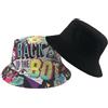 BelleVive Bucket Hat Retro Anni '80 '90 Stile Elegante Cappello da Pescatore Unisex Cappello da Sole Reversibile Cappello da Sole Doppia Faccia Cappellino da Sole Pieghevole Accessori Anni '90 '80