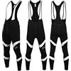 FCX Salopette da ciclismo da uomo, pantaloni aderenti, abbigliamento per il freddo, invernali, termici, pantaloni da bicicletta, pantaloni da ciclismo imbottiti, Nero-bianco, M