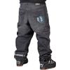 The blueskin Jeans Skate Rap Baggy Uomo con Secret Pocket - Denim Nero Stone Wash Scuro 100% Cotone, Pantaloni Streetwear/Larghi Hip Hop
