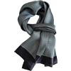 UK_Stone Sciarpa da uomo in 100% pura seta Paisley pied de poule vintage motivo a quadri doppio strato gentiluomini