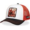 Capslab Snapback Cappellino da uomo e donna, berretto Trucker l'Attacco dei Titani, regolabile, Bianco/Nero/Arancione, Taglia unica