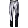 AIEOE Pantaloni da uomo a righe, stile medievale, stile pirata, vichingo, stile gotico, rinascimentale, con lacci, elastico in vita, con coulisse, Nero , S