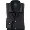 OLYMP Level Five - Camicia a maniche lunghe, elasticizzata, colore: Bianco Nero 38
