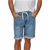 riverso RIVPaul - Pantaloncini di Jeans da Uomo, Pantaloni Corti Estivi, Bermuda Elasticizzati, Jeans Short in Cotone, Grigio, Blu, Blu Scuro, W30 - W42