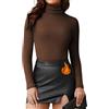 Joyshaper Maglietta a Maniche Lunghe da Donna, con Collo Alto, Magliette a Maniche Lunghe, con Colletto Stretto, Top Basic, Tshirt a Maniche Lunghe, Top Sottoveste, M