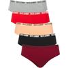 Tokyo Laundry Confezione da cinque slip da donna in cotone elasticizzato assortiti, Zara 11 (Mutanda), S