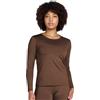 LAPASA Pacco da 2 o 1 Maglia Termica Donna Manica Lunga Fodera in Micro Pile - Pigiama Abbigliamento Intimo Canottiera Calda Elastica Traspirante Sportiva Marrone(Caldo) XS