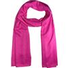 WESTEND CHOICE Sciarpe da donna Grande Plain Rayon Sciarpa Scialle Donna Testa Sciarpa Stola Collo Wrap sciarpe e involucri da donna 180x70 cm, Fucsia, Etichettalia unica