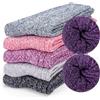 Riqiaqia 6 Paia Calzini Donna Invernali in Lana Merino Calzini Termiche Vintage Inverno Calze Caldi in Cotone Donna per Trekking, Escursioni, Sport