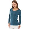 Merino.tech Maglia Lana Merino Donna - 100% Intimo Termico Lana Merino | Maglia donna a maniche lunghe, girocollo/V/U, per sport e outdoor, traspirante, ad asciugatura rapida, delicata