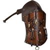 HiiFeuer Medieval Alchemy - Armatura da spalla con fiale pendenti, in rilievo Cavaliere Mercenario Singolo Spallaccio per Cosplay Ren Faire