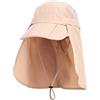 WANYING Unisex Cappello Safari Cappello da Sole con Protezione del Collo Anti UV Berretto di Baseball per Accamparsi All'aperto - Cachi
