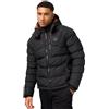 STONE HARBOUR Giacca trapuntata invernale da uomo con cappuccio Arvidoo S-3XL, Nero , S