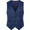 OMZIN Uomo Retro Slim Fit Gilet Formale In Raso Monopetto Con Scollo A V Gilet Da Lavoro Per Matrimonio D'affari