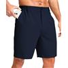 crazy bean Pantaloncini Uomo Corti Bermuda Estivi Cargo da Golf Elasticizzati con Tasche Casual Shorts Leggeri Blu Navy L