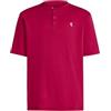 El Búho Nocturno Maglietta Pigiama Uomo Cotone Maniche Corte Unito T-Shirt Uomo, 100% Cotone, Rosso 7634, L