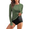 WOWENY Maglia da Donna Rashguard a Maniche Lunghe con Protezione UV Maglia da Nuoto UPF 50+ per Acqua Spiaggia Surf Nuoto Asciugatura Rapida