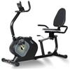 Novonova Cyclette da Seduta Magnetica, Cyclette Orizzontale con 16 Livelli di Resistenza Schermo LCD Supporto per Smartphone da Casa, NV-6301