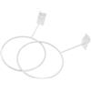 NUOBESTY 2 Pezzi Supporto da Muro in Ferro Bianco per Palloni Sportivi, Gancio Robusto Spesso 5mm, Organizzatore Salvaspazio per Garage e Cucina