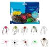Generic Set di 10 esche da pesca morbide, a forma di cubo, in PVC, a lento affondamento, flessibili, per la pesca di pesci predatori, 10 pezzi (blu scuro, 13 x 13 x 1,4 cm)