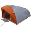 GFMGUEMV Tenda a tunnel per esterni, grigio e arancione, 500 x 348 x 200 cm, in robusto taffetà con materiale impermeabile, due porte, porta elettrica e ganci, per avventure in campeggio