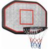 MBDRKVGF Canestro da basket per montaggio a parete, 90 x 60 cm, con anello in acciaio e rete, per divertimento in interni ed esterni