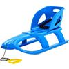 LPERTGFHU Slittino con schienale per bambini, slittino in plastica resistente alle intemperie con corda di trazione, design ergonomico per neve, verde, 102,5 x 40 x 23 cm