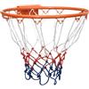 MBDRKVGF Canestro da basket da 39 cm di diametro, anello in acciaio con rete in nylon resistente alle intemperie, per montaggio a parete, per interni ed esterni, bersaglio da basket per bambini e adulti