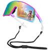 INBIKE Occhiali Ciclismo Bambini Solari Ragazzi Ragazze Adolescenti Sportivi Protezione UV Outdoor Per Bici Corsa Escursioni Attività Allaperto Montatura Sfumata Rosa Blu Lenti Rosa Elettroplaccate