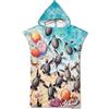 Highdi Poncho con Cappuccio Asciugamano, Motivo Tartaruga di Mare Poncho da Bagno per Uomo Donna Poncho Surf Microfibra Asciugatura Rapida Asciugamano da Mare (Tartaruga di Mare,75x110cm)