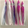 AMZfishing® 5 esche extra grandi per calamari in Norvegia, 15-20 cm, esche in gomma per calamari, esche in Norvegia, esche per la pesca in mare (d: lilla-rosa/tigre, 18 cm)