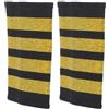 Housoutil Spalline da Pilota Aereo in Poliestere, 1 Paio di Spalline Dorate 4 Barre, Design Professionale, Facile da Pulire, per Uniformi di Compagnie Aeree e Club