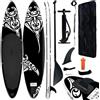 Molumvel Set di tavola da SUP gonfiabile, 305 x 76 x 15 cm, con pagaia in alluminio, borsa per il trasporto, pompa, guinzaglio e pinna, fino a 140 kg, per adulti
