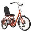 Generic Triciclo per anziani a 3 ruote, modello cruiser per uomo e donna, con telaio ribassato in acciaio al carbonio e cestino rimovibile, colore arancione.