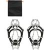 WVYHLAMRC Ramponi da arrampicata da 18 denti for passeggiate invernali all'aperto Pesca sul ghiaccio Scarpe da neve Scarpe antiscivolo Copriscarpe in acciaio al manganese for bambini