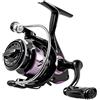 Sandyseptember Mulinello da pesca in carbonio ultraleggero per mulinello da casting serie pw 1000-7000 con 14 cuscinetti a sfera trascinamento liscio per pesca sul mare lago fiume nero taglia 3000 (PW2000)