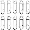 Generic Clip da pesca in acciaio inox, attacco rapido Quick Snap Crankbait, set di accessori con 10 pezzi, per pesca all'aperto (D, taglia unica)