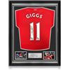 Exclusive Memorabilia Maglia del Manchester Utd 2011 autografata da Ryan Giggs. Cornice superiore