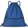 Jsdoin Sacca Sportiva Palestra Coulisse Tasche, Con Cerniera Sacca Sportivo da Viaggio Idrorepellenza Borsa a Sacca sportiva Sacche per Uomo Donna, Borsa Coulisse (Blu reale)