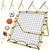 LIANTRAL Rete di rimbalzo per pallavolo, dispositivo di allenamento portatile per calcio, pallavolo, baseball, bersaglio regolabile per tiro, pass e allenamento di controllo, giallo
