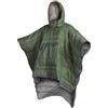 Bemonew Sacco a pelo indossabile 79x55 pollici Poncho da campeggio impermeabile antivento con tasca Borsa con cerniera imbottita in cotone traspirante Poncho termico con bottone a pressione, Verde