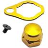 Sandyseptember Mulinello da pesca mandrino bilanciere per Daiwa per abu Garcia - Piastra di pressione in lega di alluminio mano sinistra 23,2 mm (oro)